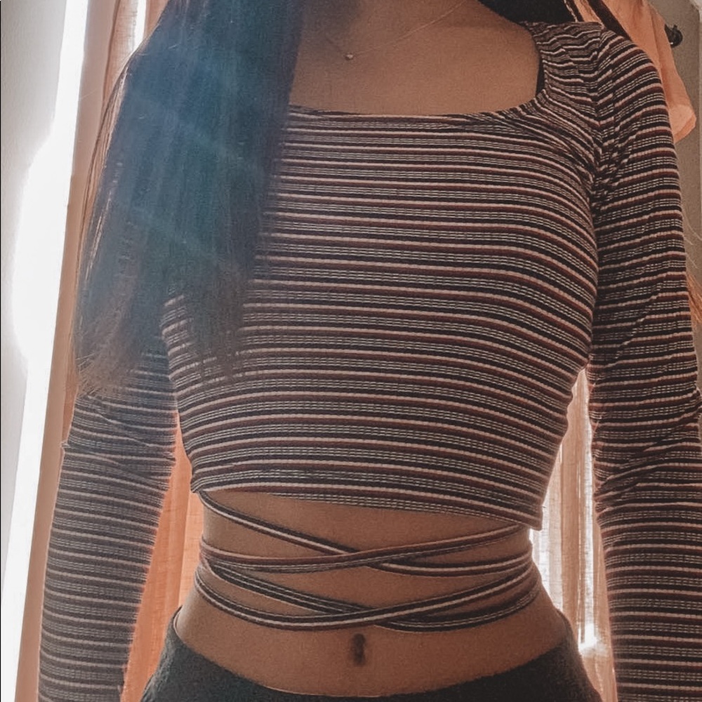 Wrap Long Sleep Top